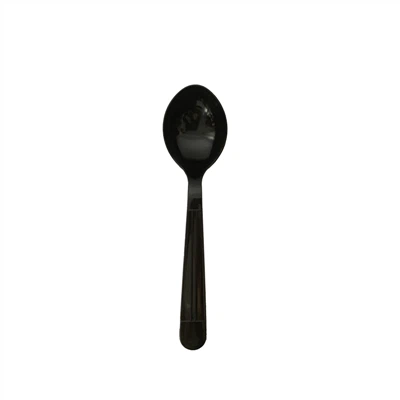 Black Plastic Spoons
